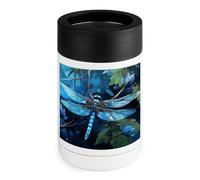 Art Blue Libellule - Glacière de canette isotherme pour canettes de boissons de 340,2 g - Bière, eau de Seltzer et soda, portable, durable