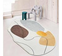Art Bohème Moderne Grand Tapis, Tapis De Sol Hirsute Mignon, Tapis Esthétique Moderne du Milieu du Siècle, Lignes Minimalistes Antidérapantes Tapis De Jeté Abstrait, Style I, 31.5 * 47.2inch