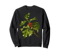 Art botanique aux Fruits Rouges de Holly Christmas Sweatshirt