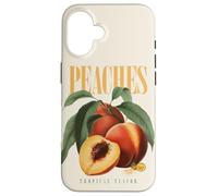 Art botanique de Fruits biologiques à saveur Tropicale de pêches Vintage Coque pour iPhone 16