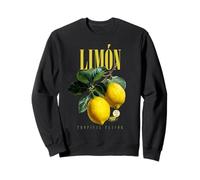 Art botanique de Fruits biologiques de saveur Tropicale de Citron Vintage Sweatshirt