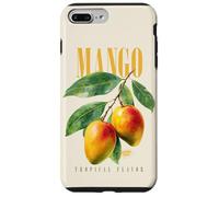 Art botanique de Fruits biologiques de saveur Tropicale de Mangue Vintage Coque pour iPhone 7 Plus/8 Plus