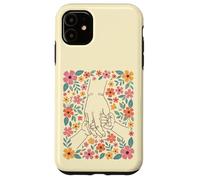 Art botanique des Mains Fleuries pour l'amour et l'amitié Coque pour iPhone 11