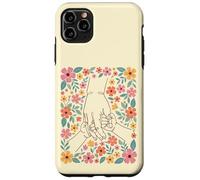 Art botanique des Mains Fleuries pour l'amour et l'amitié Coque pour iPhone 11 Pro Max