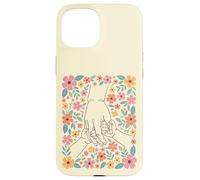 Art botanique des Mains Fleuries pour l'amour et l'amitié Coque pour iPhone 15