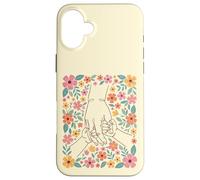Art botanique des Mains Fleuries pour l'amour et l'amitié Coque pour iPhone 16 Plus
