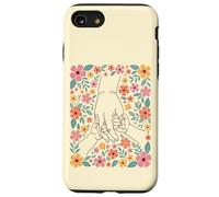 Art botanique des Mains Fleuries pour l'amour et l'amitié Coque pour iPhone SE (2020) / 7/8