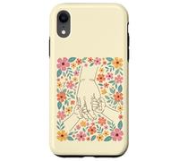 Art botanique des Mains Fleuries pour l'amour et l'amitié Coque pour iPhone XR