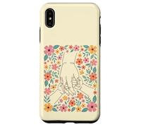 Art botanique des Mains Fleuries pour l'amour et l'amitié Coque pour iPhone XS Max