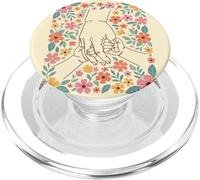 Art botanique des Mains Fleuries pour l'amour et l'amitié PopSockets PopGrip pour MagSafe