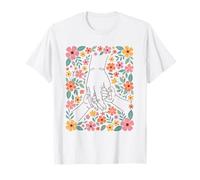 Art botanique des Mains Fleuries pour l'amour et l'amitié T-Shirt