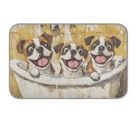 Art Boxer Dogs Vintage Bathtub_2 Summer Cool Pad pour chiens Tapis auto-rafraîchissant pour chats d'extérieur pour lapins d'extérieur chat chat Essentials esterilla rafraîchissant para Perros M
