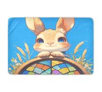 Art Bunny - Alèse réutilisable pour lit de bébé - Bleu ciel - Doux et absorbant - Matelas de voyage antidérapant pour nourrisson - 132,1 x 86,4 cm (L x l)