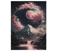 Art Cerisier Japonais Puzzles Adultes 300 Pièces Puzzle Adulte Jeu Éducatif Challenge Toy en Bois pour Enfants 42×30cm