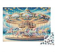 Art Cheval de manège Puzzle 1000 Pièces pour Adultes, Un Jeu De Dexérité Très Difficile Puzzle Jeu Éducatif l'art De La Décoration Moderne 38x26cm/1000pcs