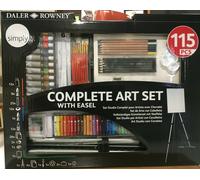 Art Chevalet Studio Set - DALER ROWNEY - Technique Mixte - 115 Pièces - avec
