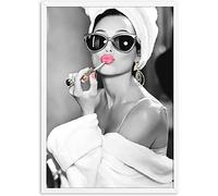 Art Classique Audrey Hepburn Portrait Maquillage Impression Sur Toile Affiches Salon Décoration Murale Sexy Beauté Femme Audrey Hepburn Image Peinture Oeuvre, Sans Cadre,70x90cm