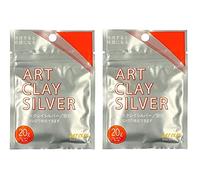 Art Clay A-274 Lot de 2 pièces d'argile d'argent sterling 20 g Total 40 g Importé du Japon with Pen