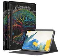 Art Color Tree Étui pour Samsung Galaxy Tab S8 Plus/Tab S7 FE 12,4" 2021/Galaxy Tab S7 Plus 2020, plusieurs angles de vue avec porte-stylo S et mise en veille/réveil automatique