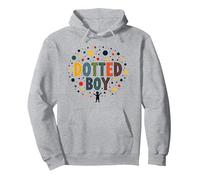 Art coloré à Pois pour garçons Merveille de l'enfance Sweat à Capuche, Unisexe pour Adultes, Gris Chiné, M