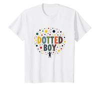 Art coloré à Pois pour garçons Merveille de l'enfance T-Shirt, Enfant, Blanc, 8 Ans