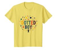 Art coloré à Pois pour garçons Merveille de l'enfance T-Shirt, Enfant, Citron, 4 Ans