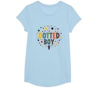 Art coloré à Pois pour garçons Merveille de l'enfance T-Shirt, Fille, Bleu Céleste, XS