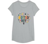 Art coloré à Pois pour garçons Merveille de l'enfance T-Shirt, Fille, Gris Chiné, XS