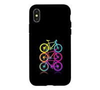 Art coloré de la Pile de vélos Coque pour iPhone X/XS