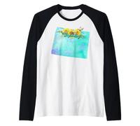 Art Coloré de Tournesols pour Célébrer Le Wyoming Manche Raglan