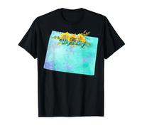 Art Coloré de Tournesols pour Célébrer Le Wyoming T-Shirt