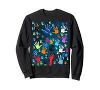 Art coloré d'empreintes de Mains - Unité, diversité et Expression Sweatshirt