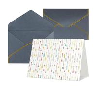 Art coloré dessiné à la main avec flèches de style bohème cartes vierges avec enveloppes, cartes de vœux simples avec enveloppes, envoyer à un ami proche