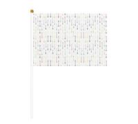 Art coloré dessiné à la main avec flèches de style bohème drapeau double face à manivelle 14 x 20,8 cm, utilisé pour la décoration de fête de vacances, les compétitions