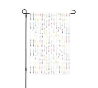 Art coloré dessiné à la main avec flèches de style bohème, drapeaux de jardin saisonniers, double face, 30,5 x 45,7 cm, décoration de vacances de Pâques St Patrick