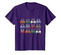 Art coloré Vintage pour Citroën 2CV T-Shirt, Enfant, Violet, 12 Ans