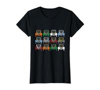 Art coloré Vintage pour Citroën 2CV T-Shirt, Femme, Noir, XL
