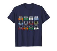 Art coloré Vintage pour Citroën 2CV T-Shirt, Homme, Bleu Marine, M