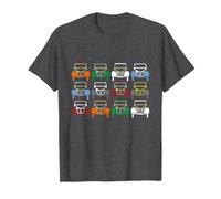 Art coloré Vintage pour Citroën 2CV T-Shirt, Homme, Chiné Foncé, M