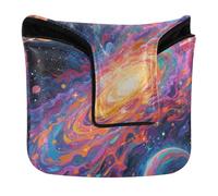 Art Colorful Planet Couvre-maillet magnétique pour maillet et carré en cuir synthétique