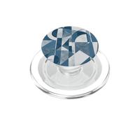 Art Contemporain Formes géométriques Art Moderne Nuances de Bleu PopSockets PopGrip pour MagSafe