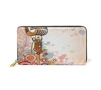 Art Cool Microphone Portefeuille Zipper Long Bourse en Cuir Véritable avec Titulaire de la Carte de Crédit pour Téléphone Femmes Fille Hommes