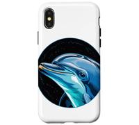 Art Cosmique Dauphin Dauphins Coque pour iPhone X/XS