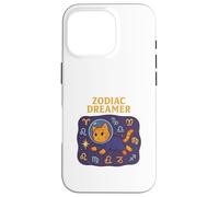Art Cosmique pour Chats Zodiac Dreamer Coque pour iPhone 16 Pro