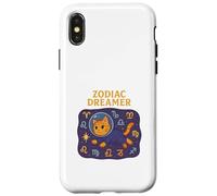 Art Cosmique pour Chats Zodiac Dreamer Coque pour iPhone X/XS