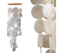 ART-CRAFT Capiz - Guirlande de coquillages - Blanc - Décoration à suspendre pour fenêtre ou décoration de salon - Longueur : 70 cm