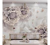 Art Créatif Stéréoscopique Simple Fleur Papillon Papier Peint 3d Moderne Soie Texturée Haut De Gamme IdéAl Pour Le Salon Et La Chambre à Coucher-430cm×300cm