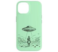 Art croisé de Science-Fiction Western Cowboy UFO Coque pour iPhone 14