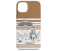 Art croisé de Science-Fiction Western Cowboy UFO Coque pour iPhone 14 Plus