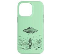 Art croisé de Science-Fiction Western Cowboy UFO Coque pour iPhone 14 Pro Max